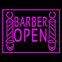 Pink Barber Open Neonskylt