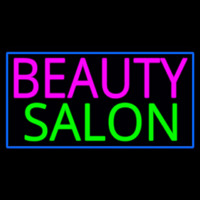 Pink Beauty Salon Green With Blue Border Neonskylt
