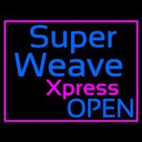Pink Border Super Weave Xpress Open Neonskylt