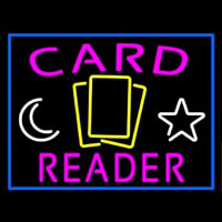 Pink Card Reader Blue Border Neonskylt