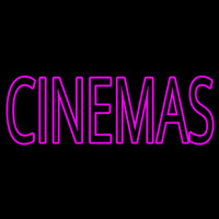 Pink Cinemas Block Neonskylt