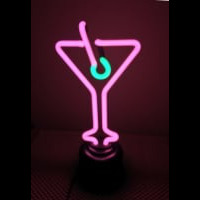 Pink Cocktail Desktop Neonskylt