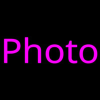 Pink Cursive Photo Neonskylt