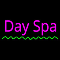 Pink Day Spa Green Waves Neonskylt