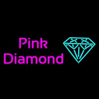 Pink Diamond Turquoise Logo Neonskylt