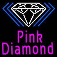 Pink Diamond White Logo Neonskylt