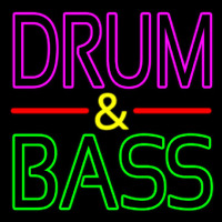 Pink Drum And Green Bass Neonskylt