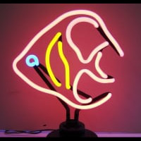 Pink Fish Desktop Neonskylt