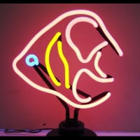 Pink Fish Desktop Neonskylt