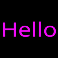 Pink Hello Neonskylt