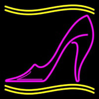 Pink High Heel With Line Neonskylt