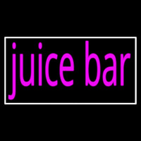 Pink Juice Bar With White Border Neonskylt