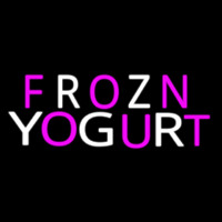 Pink N White Frozen Yogurt Neonskylt
