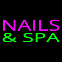 Pink Nails And Spa Green Neonskylt
