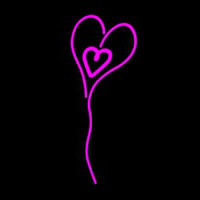 Pink Neon Heart Neonskylt