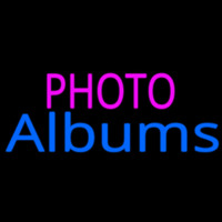 Pink Photo Blue Albums Neonskylt