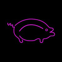 Pink Pig Logo Neonskylt