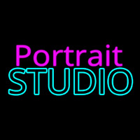 Pink Portrait Studio Neonskylt
