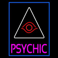 Pink Psychic With Blue Border Neonskylt