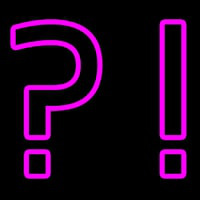 Pink Quetion Mark Neonskylt