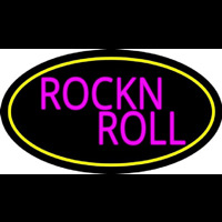 Pink Rock N Roll Guitar 2 Neonskylt