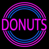 Pink Round Donuts Neonskylt