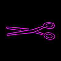 Pink Scissor Logo Neonskylt