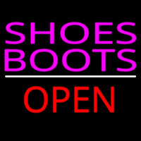 Pink Shoes Boots Open Neonskylt