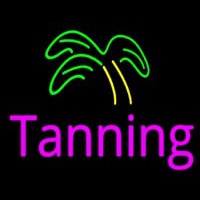 Pink Tanning Palm Tree Neonskylt