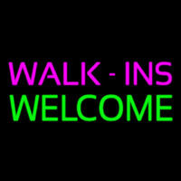 Pink Walk Ins Welcome Neonskylt