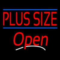 Plus Size Blue Lines Open Neonskylt