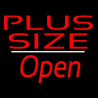 Plus Size Open White Line Neonskylt