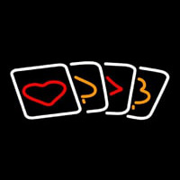 Poker Cards Icon 1 Neonskylt