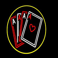 Poker Cards Icon 5 Neonskylt