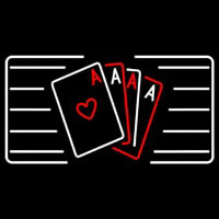 Poker Cards Icon 6 Neonskylt
