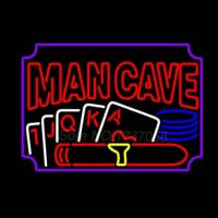 Poker Cigar Man Cave Neonskylt