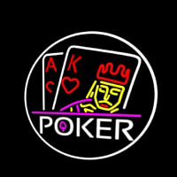 Poker With Border 1 Neonskylt