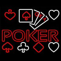 Poker With Cards Neonskylt