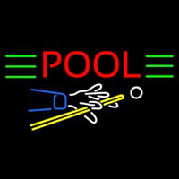 Pool With Pool Logo Neonskylt