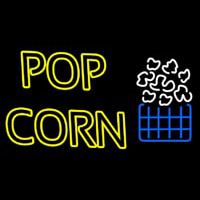 Popcorn Yellow With Logo Neonskylt