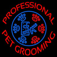 Professional Pet Grooming Neonskylt