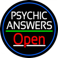Psychic Answers Open Neonskylt