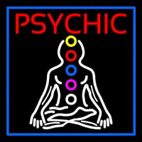 Psychic Health Blue Border Neonskylt