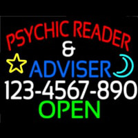 Psychic Reader And Advisor With Phone Number Open Neonskylt