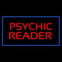 Psychic Reader Blue Rectangle Neonskylt