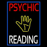 Psychic Reading Block Yellow Palm Neonskylt