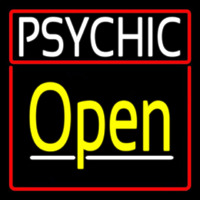 Psychic Red Border Yellow Open Neonskylt