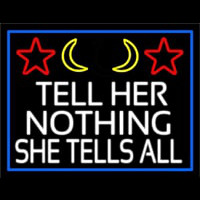 Psychic Tell Her Nothing She Tells All And Blue Border Neonskylt