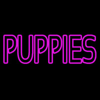 Puppies Purple Neonskylt