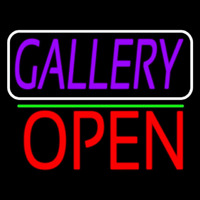 Purle Gallery With Open 1 Neonskylt